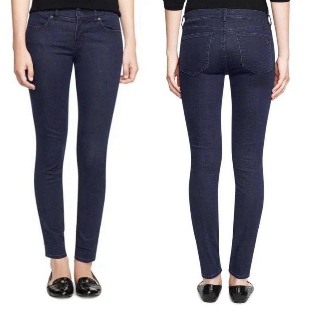 Tory Burch "Marlien" Dark Wash Cropped Denim Jean Legging Size 26 EUC!!